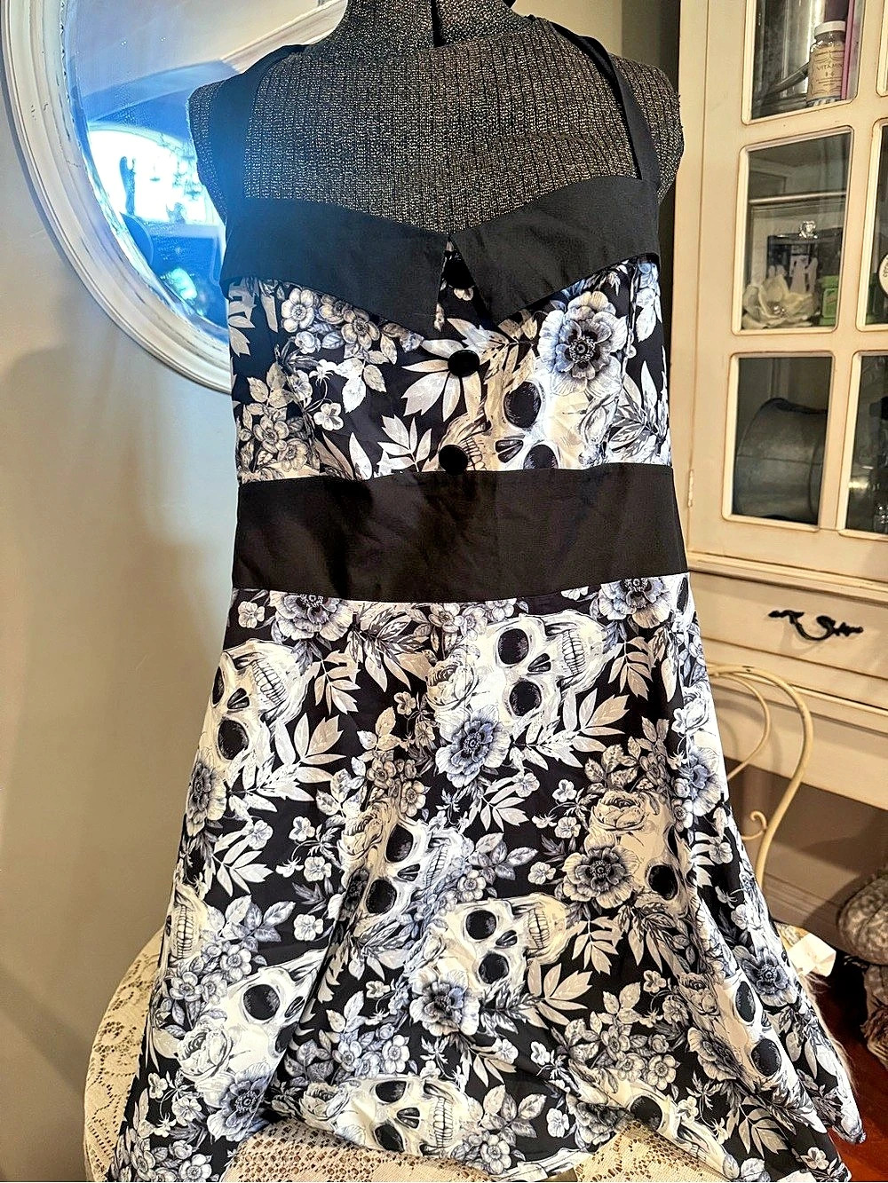 Rosegal Floral Maxi Dress Black & White Size 3X